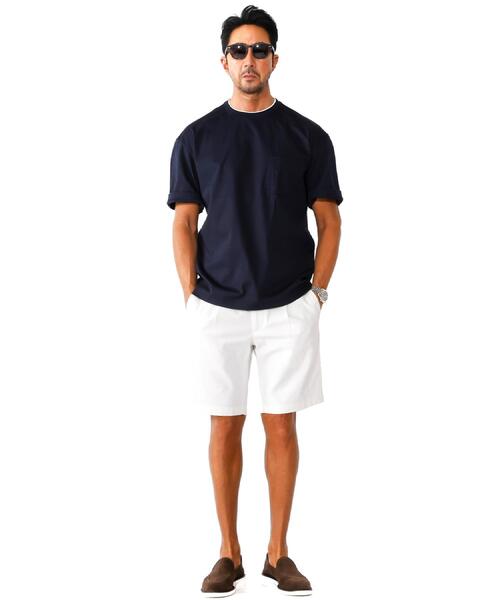 DRESSTERIOR（ドレステリア）の「【干場義雅×DRESSTERIOR】ICE CLEAR COTTON レイヤードT（Tシャツ/カットソー・メンズ・ブラック/ネイビー・90/91/92/94）」の5枚目の写真