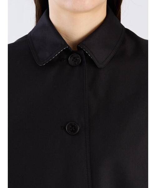 To b. by agnes b.（トゥービーバイアニエスベー）の「Aライン コート ”Pimilico”（ステンカラーコート・レディース・ブラック・36/38/40）」の3枚目の写真