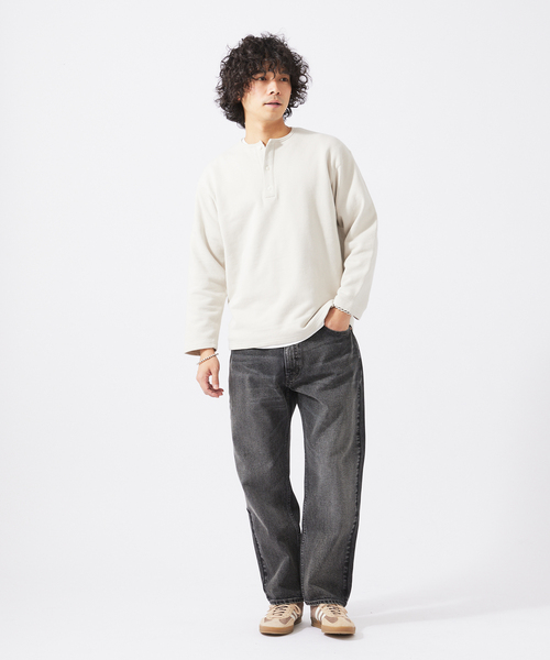 JOURNAL STANDARD relume（ジャーナルスタンダード　レリューム）の「ヘンリーネック LOOP スウェットシャツ（スウェット・メンズ・ブラック/ライトグレー/ベージュ系その他・MEDIUM/LARGE）」の13枚目の写真