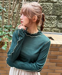 配色メローシアートップス