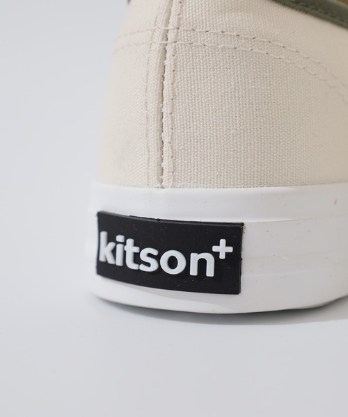 kitson（キットソン）の「KITSON+ バイカラー センタースリット スリッポン ローテク キャンバス スニーカー（スリッポン・レディース・ネイビー/ブラック/アイボリー・S/M/L/LL）」の9枚目の写真