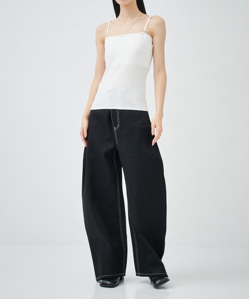 STUDIOUS（ステュディオス）の「【determ/デターム】collagen Multiway Cami/キャミソール（キャミソール・レディース・ブラック/ホワイト・0/2）」の4枚目の写真