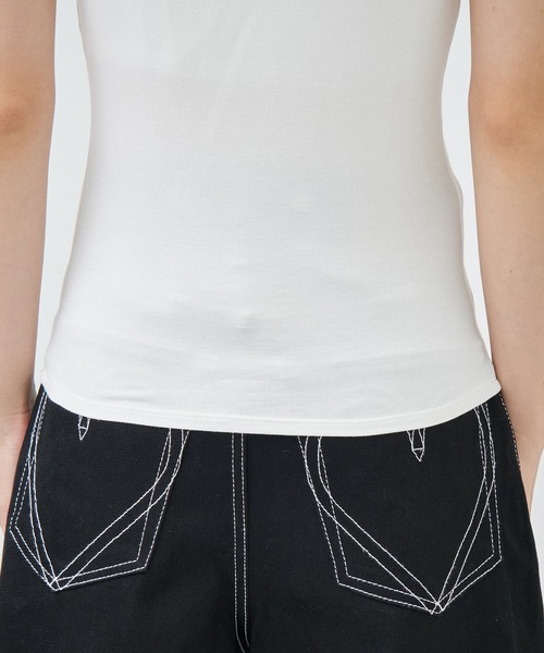 STUDIOUS（ステュディオス）の「【determ/デターム】collagen Multiway Cami/キャミソール（キャミソール・レディース・ブラック/ホワイト・0/2）」の13枚目の写真