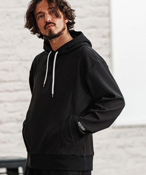 felkod(フィルコッド)の「mpa3726- Cord Jersey Parka パーカー(パーカー・メンズ・ホワイト/ブラック/ホワイト×ブラック・L/M/S)」の5枚目の写真