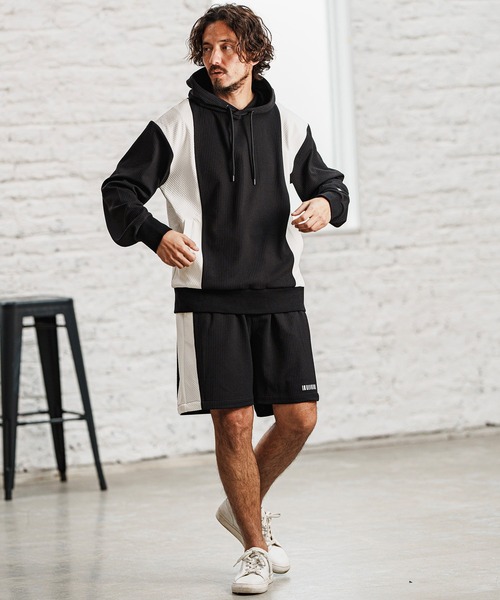 felkod(フィルコッド)の「mpa3726- Cord Jersey Parka パーカー(パーカー・メンズ・ホワイト/ブラック/ホワイト×ブラック・L/M/S)」の13枚目の写真