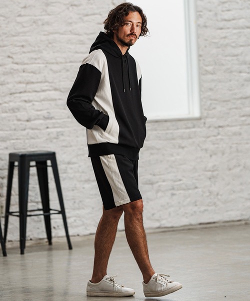 felkod(フィルコッド)の「mpa3726- Cord Jersey Parka パーカー(パーカー・メンズ・ホワイト/ブラック/ホワイト×ブラック・L/M/S)」の15枚目の写真
