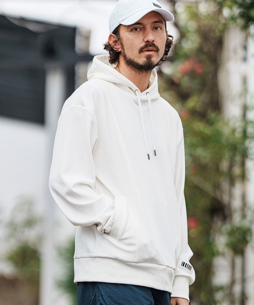 felkod(フィルコッド)の「mpa3726- Cord Jersey Parka パーカー(パーカー・メンズ・ホワイト/ブラック/ホワイト×ブラック・L/M/S)」の17枚目の写真