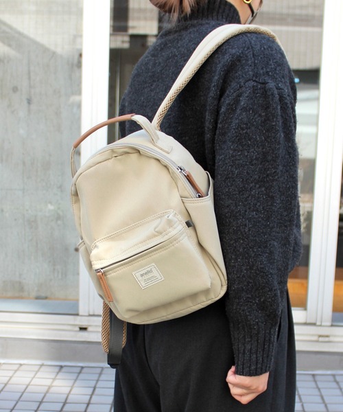 anello(アネロ)の「【anello】アネロ モッテ ハンドル付きミニリュック GHM0554(バックパック/リュック・レディース・ベージュ/グレイッシュブルー/グレー/ブラック・FREE)」の3枚目の写真