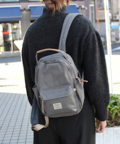anello(アネロ)の「【anello】アネロ モッテ ハンドル付きミニリュック GHM0554(バックパック/リュック・レディース・ベージュ/グレイッシュブルー/グレー/ブラック・FREE)」の2枚目の写真