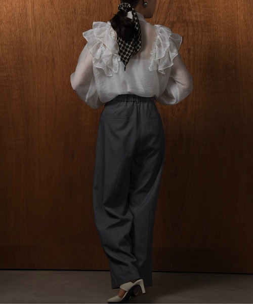 double frill ribbon blouse – eim online（エイム オンライン）