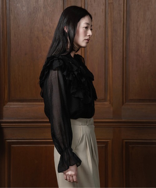 double frill ribbon blouse – eim online（エイム オンライン）