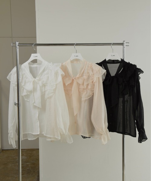 double frill ribbon blouse – eim online（エイム オンライン）