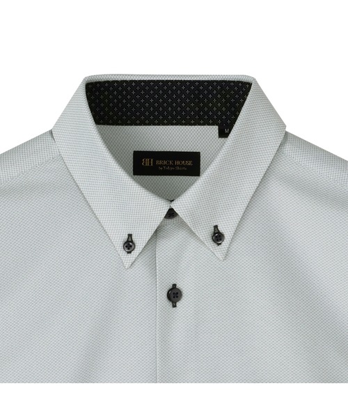 TOKYO SHIRTS(トウキョウシャツ)の「ボタンダウンデザインカジュアル長袖シャツ(ポロシャツ・メンズ・グレー・M/L/LL/S)」の3枚目の写真