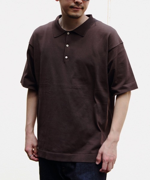 RYE TENDER(ライテンダー)の「RYE TENDER/ライテンダー アダムスポロ ADAMS POLO(ポロシャツ・レディース・ブラック/サックスブルー/ブラウン/イエロー/ライトグレー/ネイビー・0/1/2)」の3枚目の写真