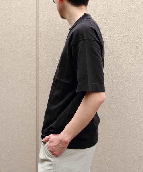 RYE TENDER(ライテンダー)の「RYE TENDER/ライテンダー アダムスポロ ADAMS POLO(ポロシャツ・レディース・ブラック/サックスブルー/ブラウン/イエロー/ライトグレー/ネイビー・0/1/2)」の9枚目の写真