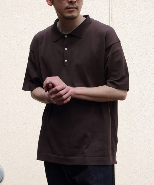 RYE TENDER(ライテンダー)の「RYE TENDER/ライテンダー アダムスポロ ADAMS POLO(ポロシャツ・レディース・ブラック/サックスブルー/ブラウン/イエロー/ライトグレー/ネイビー・0/1/2)」の18枚目の写真