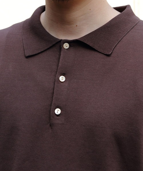 RYE TENDER(ライテンダー)の「RYE TENDER/ライテンダー アダムスポロ ADAMS POLO(ポロシャツ・レディース・ブラック/サックスブルー/ブラウン/イエロー/ライトグレー/ネイビー・0/1/2)」の21枚目の写真