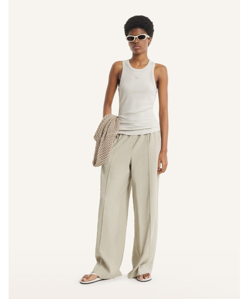 Maison Kitsune（メゾンキツネ）の「BABY FOX PATCH RIBBED TANK TOP（タンクトップ・レディース・ネイビー/ライトピンク/ライトグレー/アイボリー・XS/S/M/L/XL）」の13枚目の写真