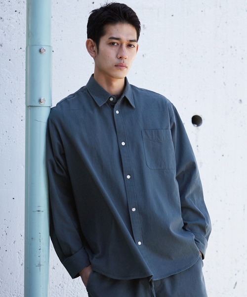 coca（coca）（コカ）の「バイオ加工シャツ（シャツ/ブラウス・メンズ・ダークブルー/チャコール・XL/M/L）」の2枚目の写真