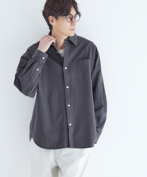 coca（coca）（コカ）の「バイオ加工シャツ（シャツ/ブラウス・メンズ・ダークブルー/チャコール・XL/M/L）」の4枚目の写真