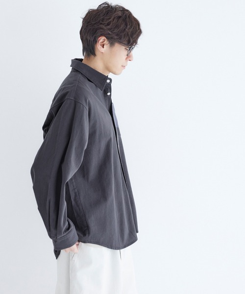 coca（coca）（コカ）の「バイオ加工シャツ（シャツ/ブラウス・メンズ・ダークブルー/チャコール・XL/M/L）」の6枚目の写真