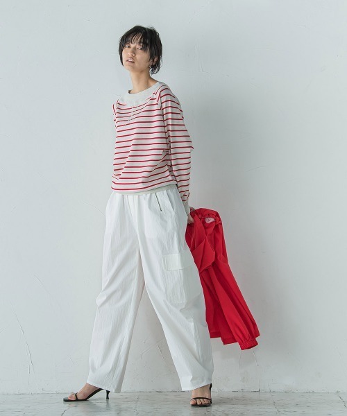 MAYSON GREY(メイソングレイ)の「Vガゼットドルマンニットプルオーバー≪手洗い可能≫(ニット/セーター・レディース・ブルー系その他/ライトグレー/ブルー/ホワイト/レッド系その他・M)」の21枚目の写真