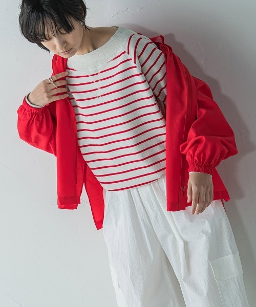 MAYSON GREY(メイソングレイ)の「Vガゼットドルマンニットプルオーバー≪手洗い可能≫(ニット/セーター・レディース・ブルー系その他/ライトグレー/ブルー/ホワイト/レッド系その他・M)」の20枚目の写真