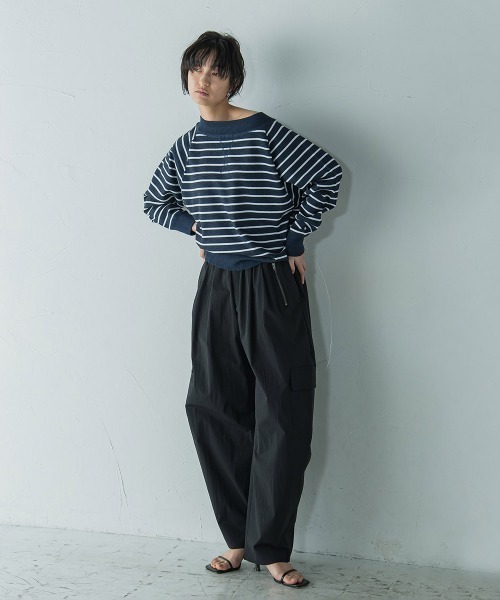 MAYSON GREY(メイソングレイ)の「Vガゼットドルマンニットプルオーバー≪手洗い可能≫(ニット/セーター・レディース・ブルー系その他/ライトグレー/ブルー/ホワイト/レッド系その他・M)」の13枚目の写真
