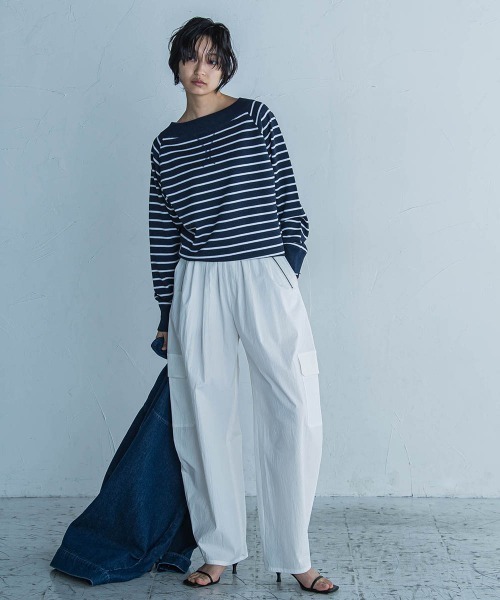 MAYSON GREY(メイソングレイ)の「Vガゼットドルマンニットプルオーバー≪手洗い可能≫(ニット/セーター・レディース・ブルー系その他/ライトグレー/ブルー/ホワイト/レッド系その他・M)」の16枚目の写真