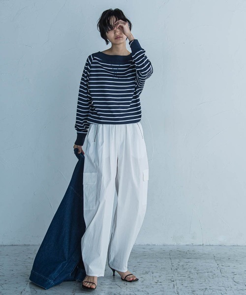 MAYSON GREY(メイソングレイ)の「Vガゼットドルマンニットプルオーバー≪手洗い可能≫(ニット/セーター・レディース・ブルー系その他/ライトグレー/ブルー/ホワイト/レッド系その他・M)」の17枚目の写真