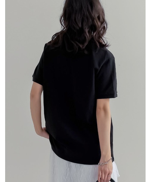U.S. POLO ASSN.（ユーエスポロアッスン）の「[U.S. POLO ASSN.][別注]鹿の子刺繍ポロシャツ（Tシャツ/カットソー・レディース・ホワイト/ネイビー/ブラック/グレー・MEDIUM/LARGE）」の7枚目の写真