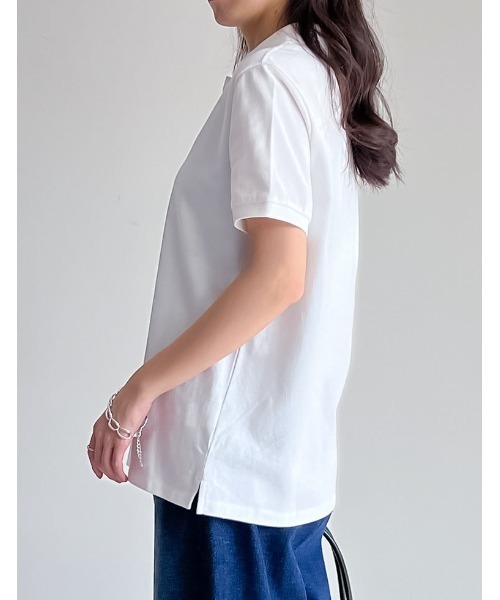 U.S. POLO ASSN.（ユーエスポロアッスン）の「[U.S. POLO ASSN.][別注]鹿の子刺繍ポロシャツ（Tシャツ/カットソー・レディース・ホワイト/ネイビー/ブラック/グレー・MEDIUM/LARGE）」の11枚目の写真