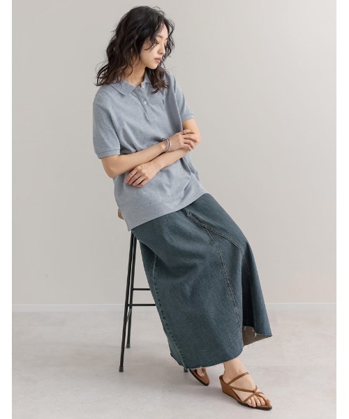 U.S. POLO ASSN.（ユーエスポロアッスン）の「[U.S. POLO ASSN.][別注]鹿の子刺繍ポロシャツ（Tシャツ/カットソー・レディース・ホワイト/ネイビー/ブラック/グレー・MEDIUM/LARGE）」の19枚目の写真
