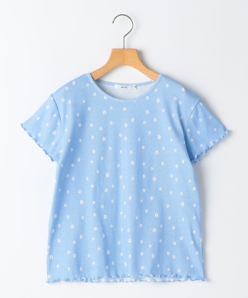 SHIPS(シップス)の「SHIPS KIDS:140~150cm / フラワー テキスタイル 半袖 TEE(Tシャツ/カットソー・キッズ・オフホワイト/ライトブルー・150/140)」の2枚目の写真