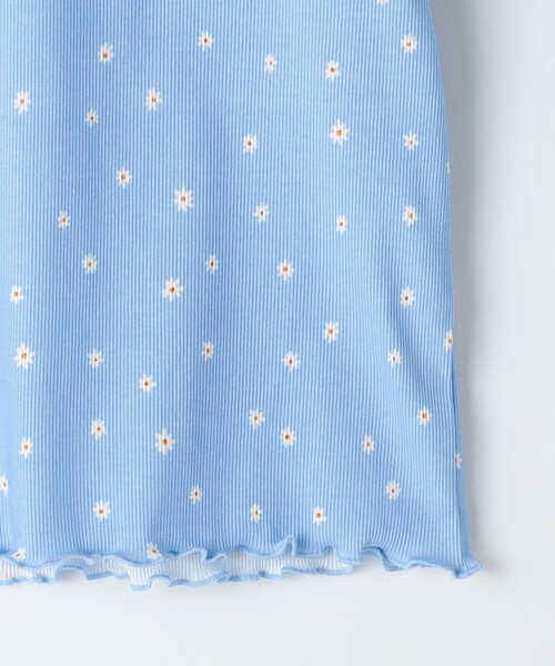 SHIPS(シップス)の「SHIPS KIDS:140~150cm / フラワー テキスタイル 半袖 TEE(Tシャツ/カットソー・キッズ・オフホワイト/ライトブルー・150/140)」の5枚目の写真