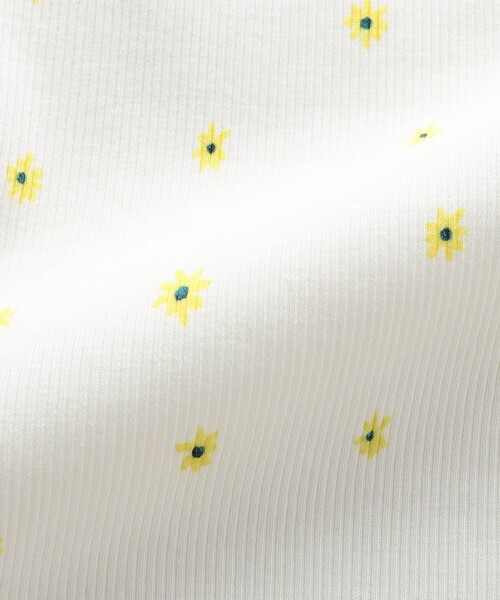 SHIPS(シップス)の「SHIPS KIDS:140~150cm / フラワー テキスタイル 半袖 TEE(Tシャツ/カットソー・キッズ・オフホワイト/ライトブルー・150/140)」の6枚目の写真