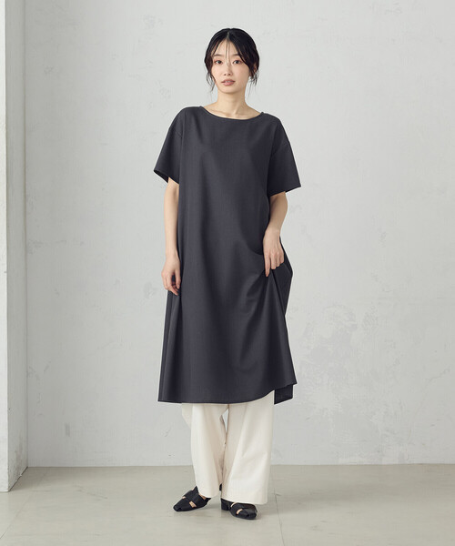 COMME CA ISM（コムサイズム）の「デイリーリラックスワンピース ナチュラル（ワンピース・レディース・ブラウン/ネイビー/オリーブ/マスタード・LARGE/MEDIUM）」の11枚目の写真