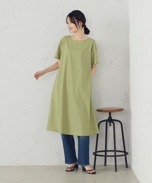 COMME CA ISM（コムサイズム）の「デイリーリラックスワンピース ナチュラル（ワンピース・レディース・ブラウン/ネイビー/オリーブ/マスタード・LARGE/MEDIUM）」の20枚目の写真