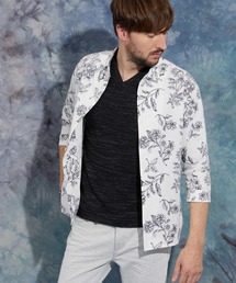 HIDEAWAYS NICOLE | ライトドビーストレッチアラカルトプリント７分袖シャツ(シャツ/ブラウス)