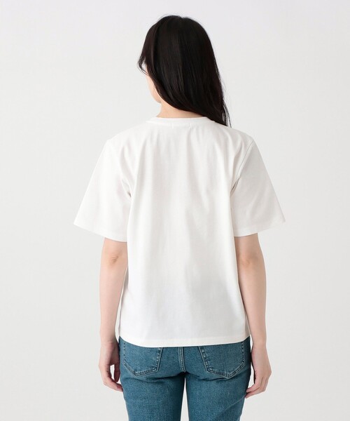 Afternoon Tea(アフタヌーンティー)の「パッチワークフラワーTシャツ/リバティプリント(Tシャツ/カットソー・レディース・オフホワイト/アイボリー/ネイビー・MEDIUM)」の4枚目の写真