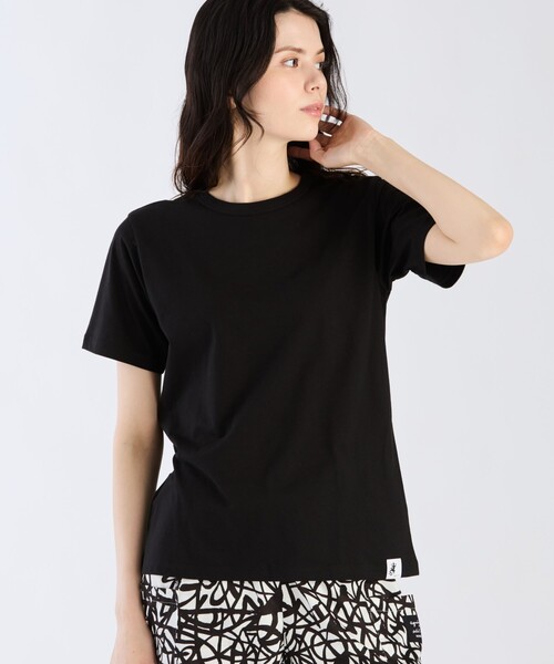 agnes b.(アニエスベー)の「コットン 半袖 Tシャツ "Le Mixte"(Tシャツ/カットソー・レディース・ブラック・LARGE/X-LARGE/MEDIUM/SMALL)」の2枚目の写真