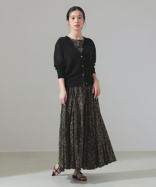 デミルクス　ビームス　シアータイプ　カーディガン　黒 Demi-Luxe BEAMS（デミルクス ビームス） カーディガン 38 ブラック