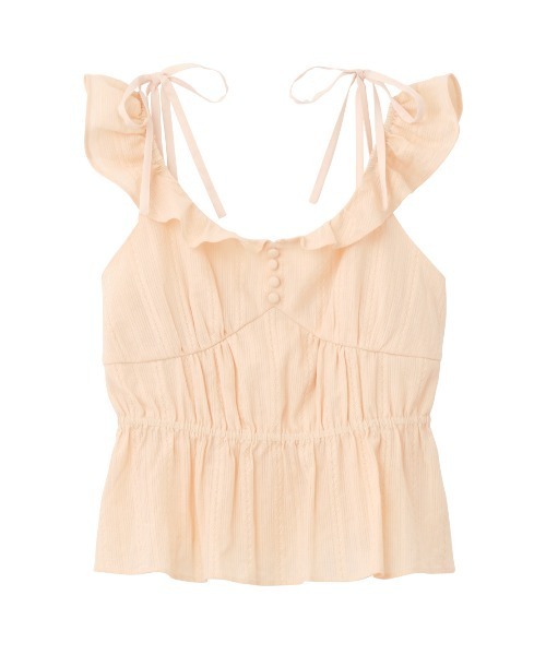 PEACH JOHN（ピーチジョン）の「デコラティブフリルキャミ（キャミソール・レディース・オレンジ系その他/ブラック・ONE SIZE）」の12枚目の写真