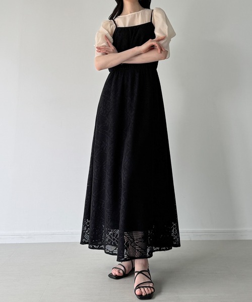 Rady♡バックジュエリーワンピース バックリボンカットデザインギャザーキャミワンピース