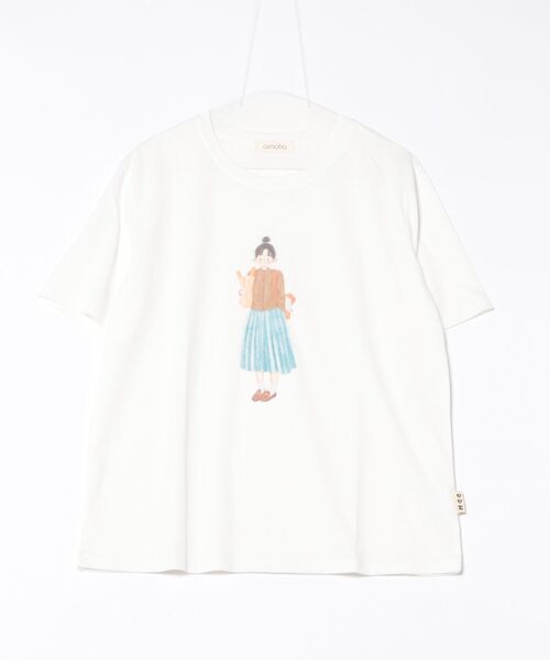 aimoha(アイモハ)の「かわいいイラストプリントTシャツ (SS)(Tシャツ/カットソー・レディース・ライトグレー/ネイビー/グレー/オフホワイト/カーキ/バーガンディー・FREE)」の21枚目の写真