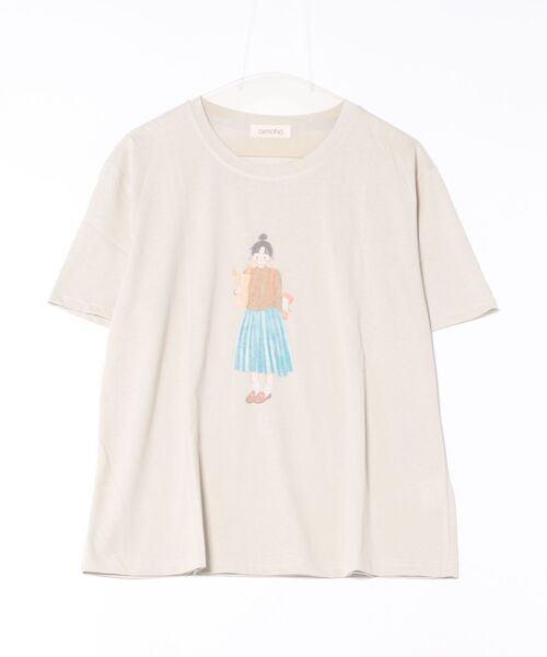 aimoha(アイモハ)の「かわいいイラストプリントTシャツ (SS)(Tシャツ/カットソー・レディース・ライトグレー/ネイビー/グレー/オフホワイト/カーキ/バーガンディー・FREE)」の22枚目の写真