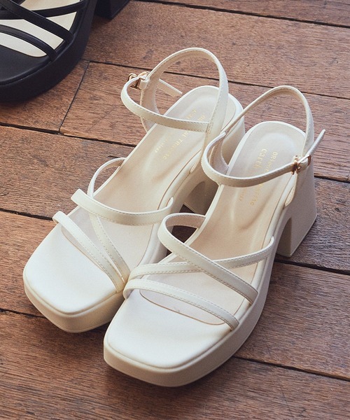 ORiental TRaffic（オリエンタルトラフィック）の「ORiental TRaffic ストラップサンダル（サンダル・レディース・アイボリー/ブラック・S/M/L）」の4枚目の写真