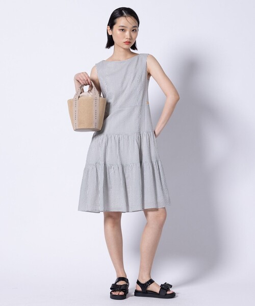 TOCCA(トッカ)の「WAVES ティアードドレス(ワンピース・レディース・ブルー系5/グレー系5・00/0/2/4/6)」の11枚目の写真