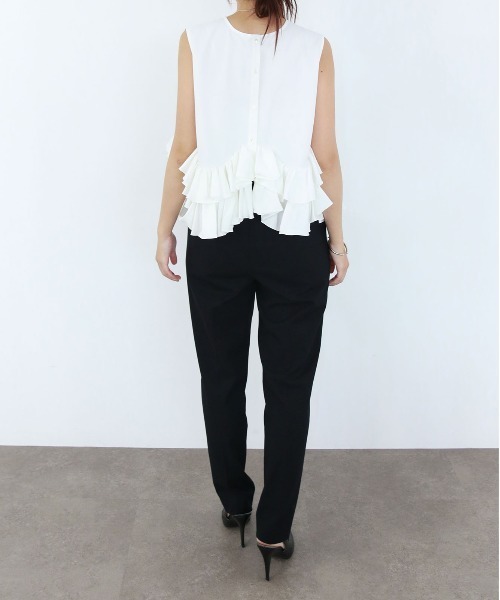 【新品・未使用】MARILYN MOON スパイラルラッフルフリルカットソー MARILYN MOON スパイラルラッフルフリルカットソー