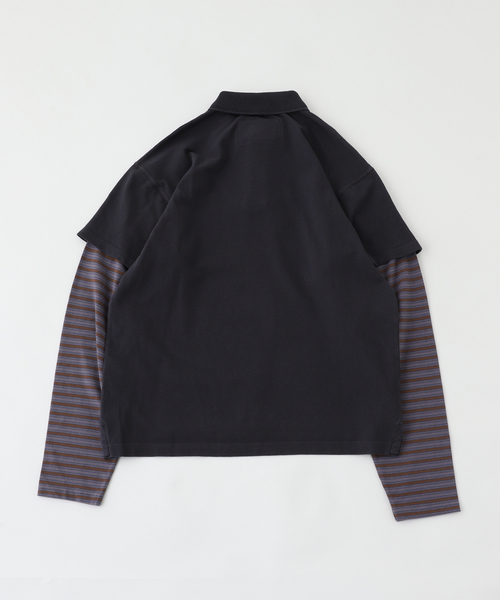 ERL / イーアールエル UNISEX DOUBLE SLEEVE P0LO T-SHIRT KNIT